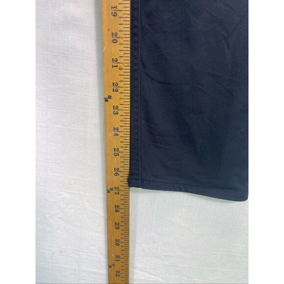 Ikka Stretch Flat Front Slim Fit Cropped Pants Dark Wash Black Size Medium - Picture 10 of 11